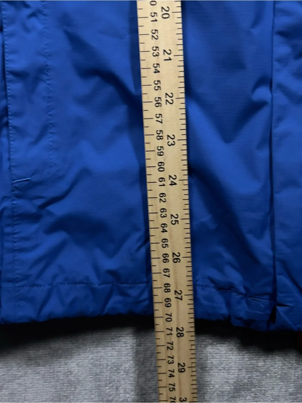 The North Face Navy & Royal Blue Hooded Rain Shell with Orange Accents